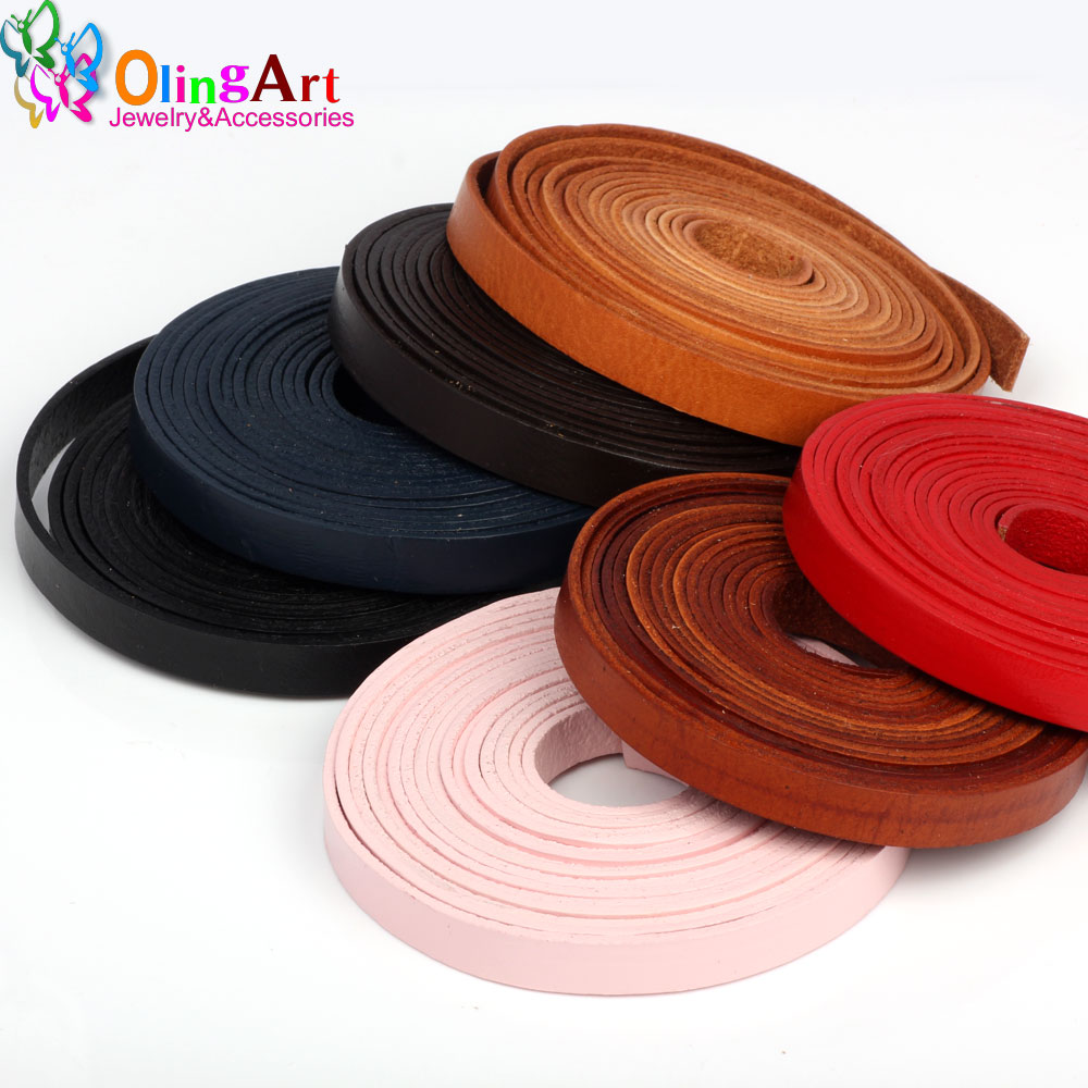 Leatherwork Diy - OlingArt 10*2mm 1 yarda/lote cuerda/cordones de