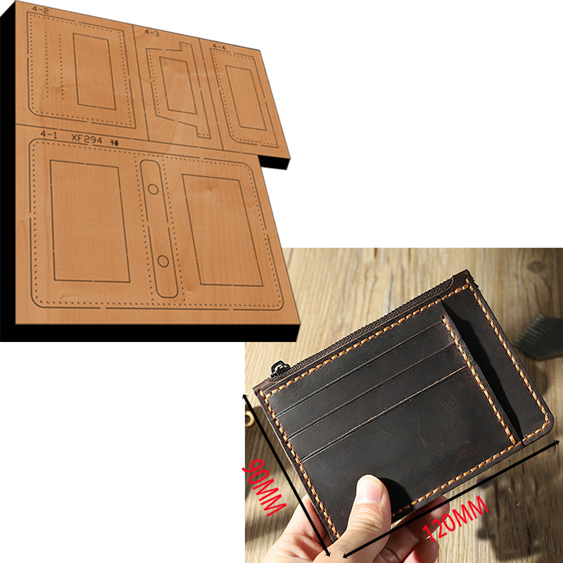 Leathercraft Japan - Bolsa de tarjeta con cremallera, monedero,