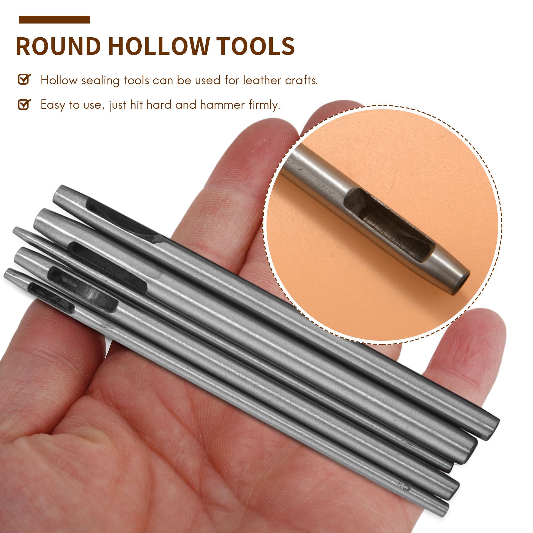 Leatherwork Hole Punch - YWDZ-10 Uds. Cortador de agujeros de