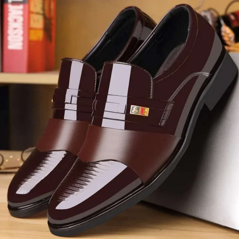 Leather Work Oxfords - Zapatos de cuero para hombres, zapatos