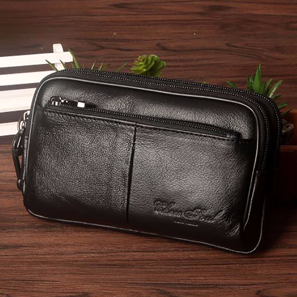 Leatherwork Belt - Riñonera de cuero genuino para hombre,