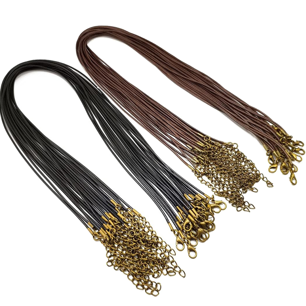 Leatherwork Diy - 20 piezas, cordón de collar encerado