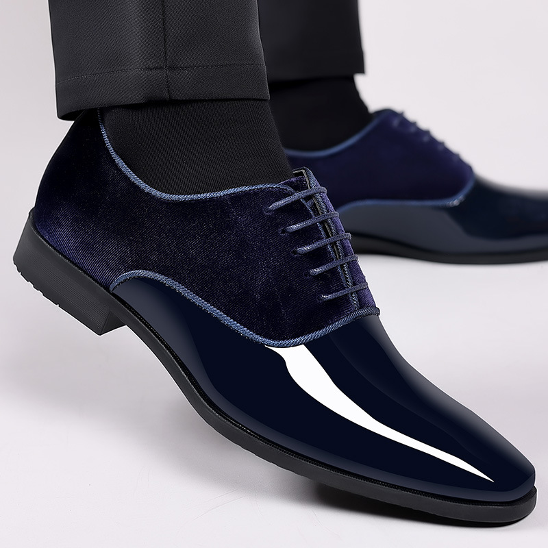 Leather Work Oxfords - Zapatos formales de cuero para hombre,