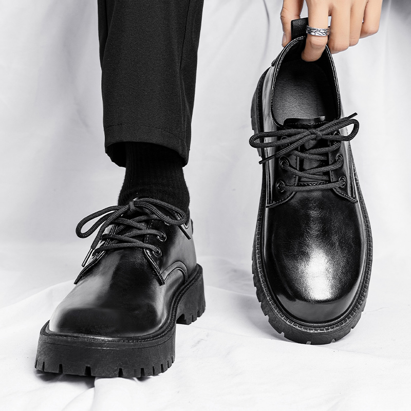 Leather Work Oxfords - Zapatos Casuales de Cuero para Hombre,