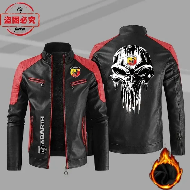 Leatherwork Logo - Chaqueta de cuero con logotipo de
