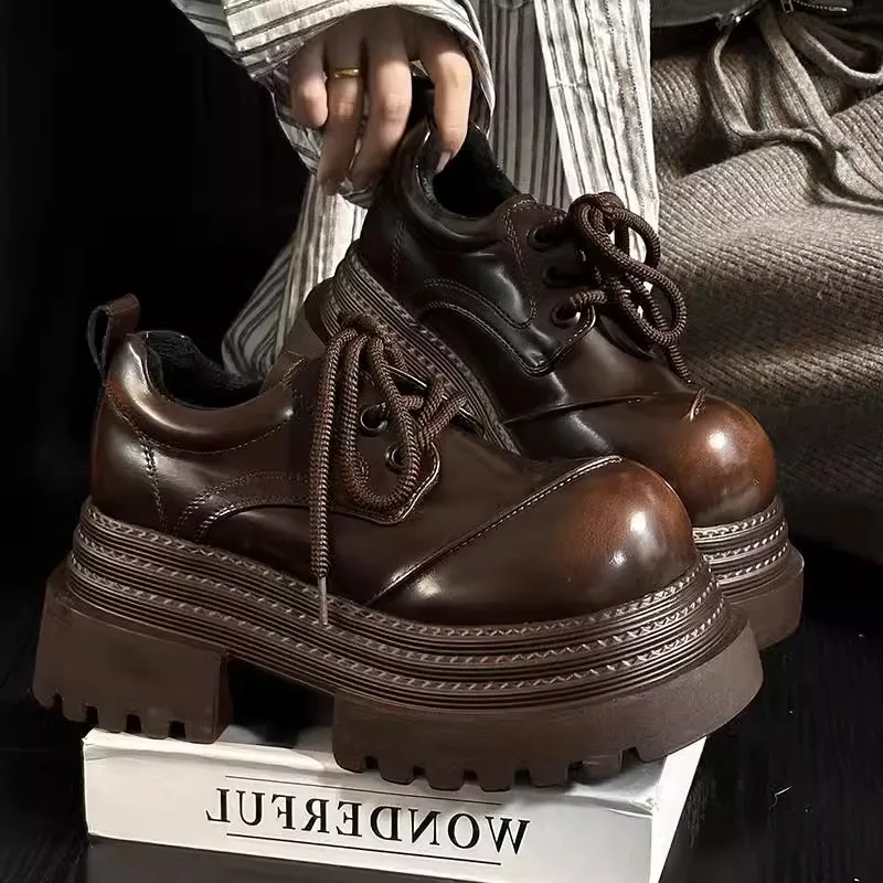Leather Work Oxfords - Mocasines Retro para mujer, primavera 2025,