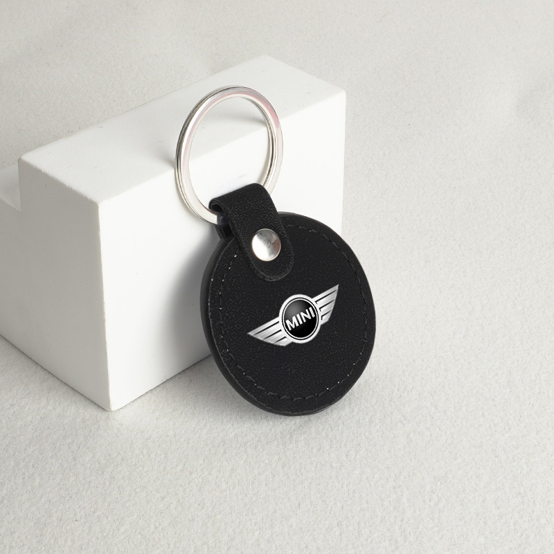 Leatherwork Rings - Llavero de cuero para coche, llavero