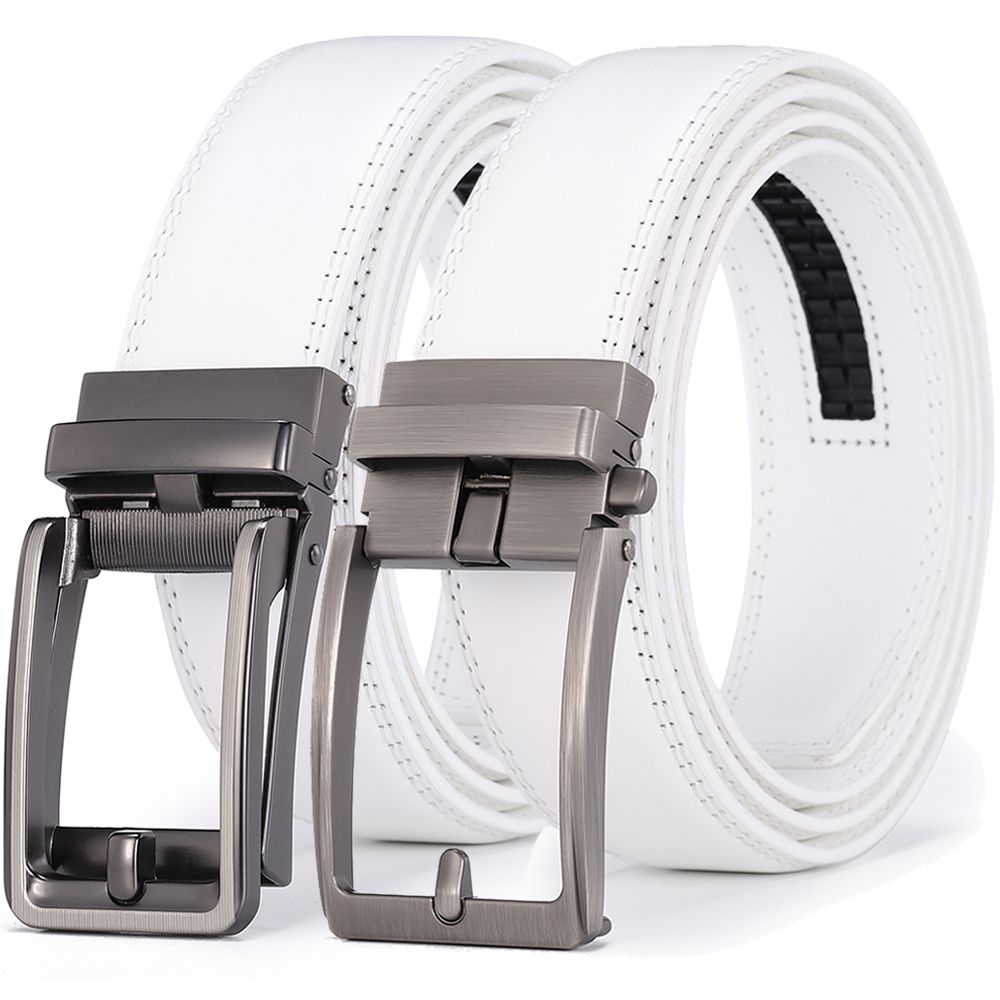 Leather Work Jeans - Cinturón de Golf blanco de lujo