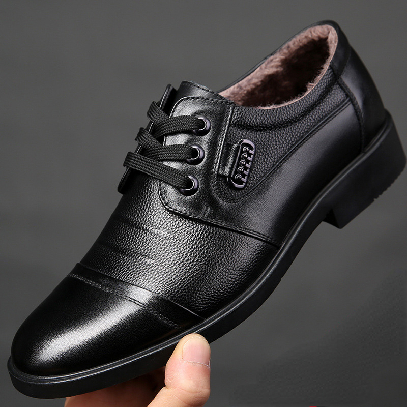 Leather Work Oxfords - Zapatos de negocios formales de cuero