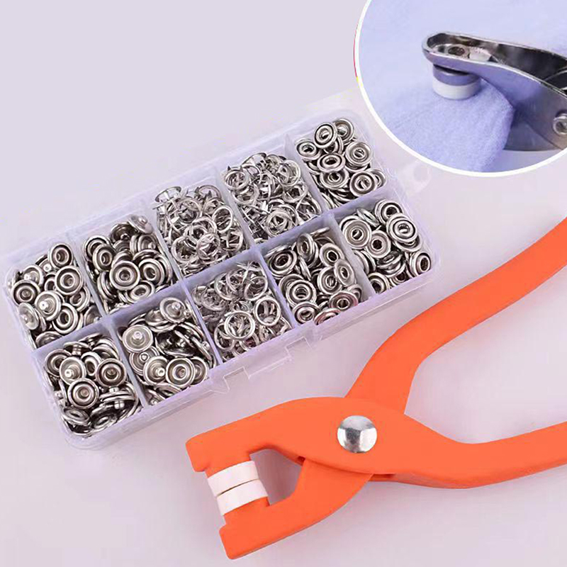 Rivet Setter Tool - 50 botones metálicos de presión de