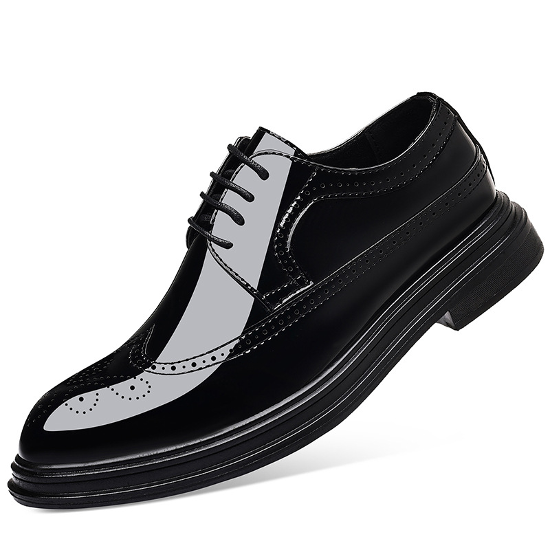 Zapatos de vestir de charol pa - Leather Work Oxfords reseña y precio