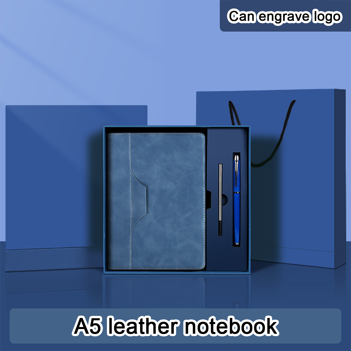 (Puede Grabar Logotipo) Cuader - Leatherwork Logo reseña y precio