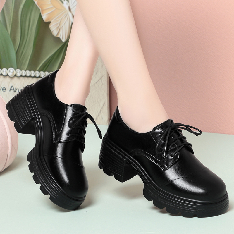 Zapatos de plataforma de fondo - Leather Work Oxfords reseña y precio