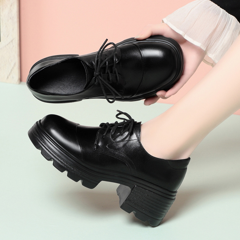 Zapatos de plataforma de fondo - Leather Work Oxfords reseña y precio