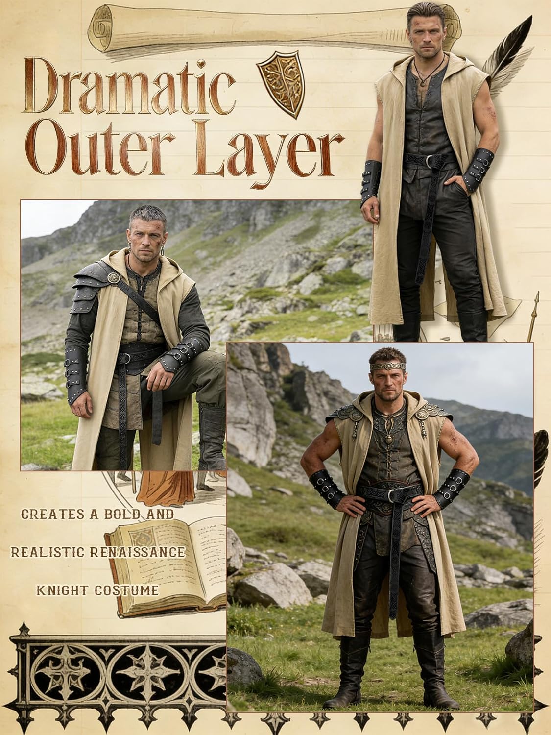 Conjunto de Disfraz Renacentis - Leatherwork Belt reseña y precio