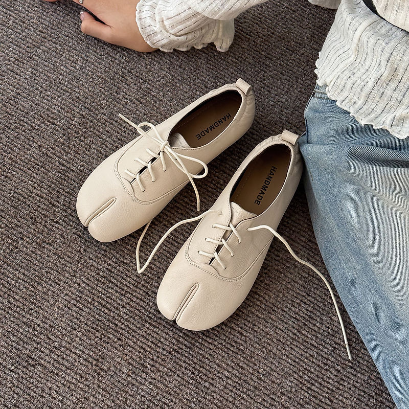 Zapatos Tabi de piel de oveja  - Leather Work Oxfords reseña y precio