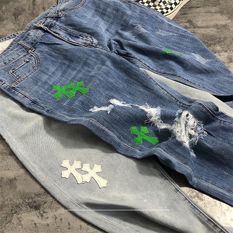 Vaqueros de mezclilla rasgados - Leather Work Jeans reseña y precio