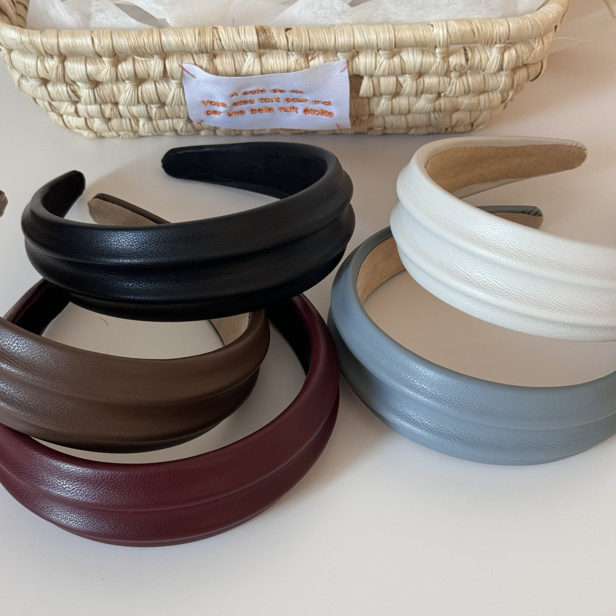Diademas anchas de cuero PU pa - Leatherwork Rings reseña y precio