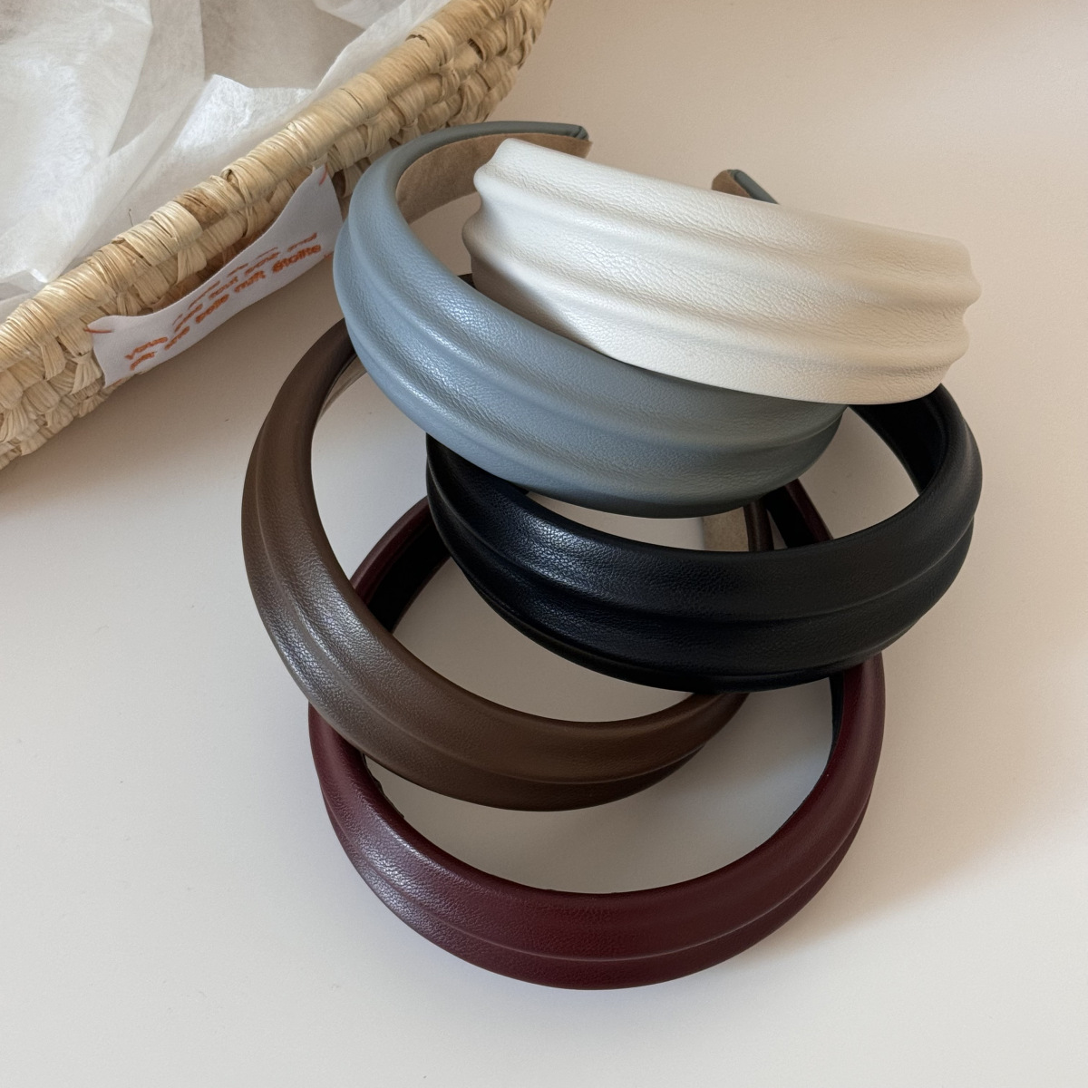 Diademas anchas de cuero PU pa - Leatherwork Rings reseña y precio
