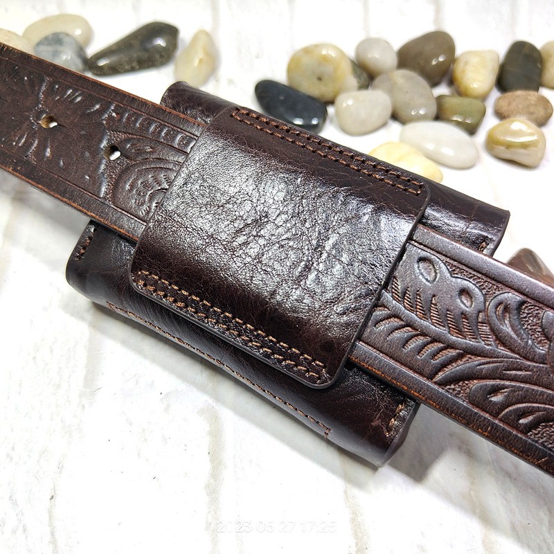 Blongk-Mini riñonera de cuero  - Leatherwork Belt reseña y precio