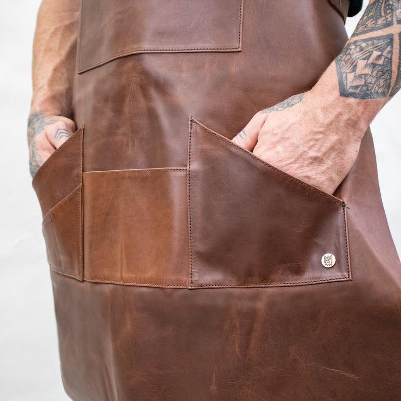 Delantal de trabajo personaliz - Leatherwork Tattoo reseña y precio