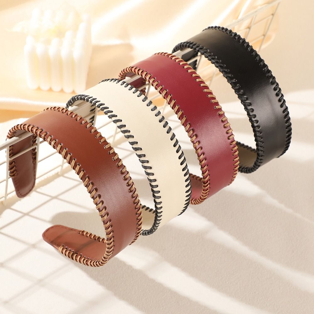 Diadema de cuero de color liso - Leatherwork Rings reseña y precio