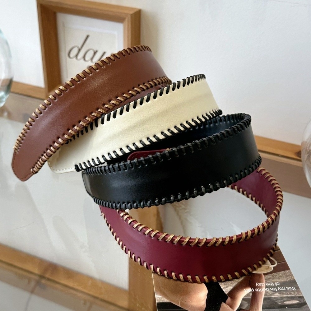 Diadema de cuero de color liso - Leatherwork Rings reseña y precio