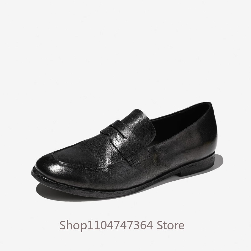 Zapatos informales de cuero ge - Leather Work Oxfords reseña y precio