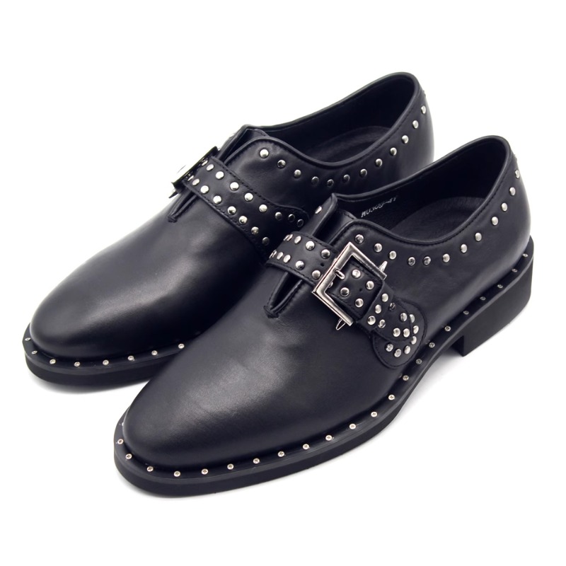 Nuevos Zapatos Munk con Remach - Leather Work Oxfords reseña y precio
