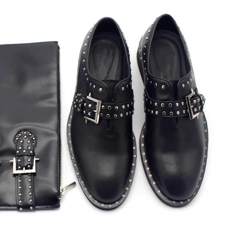 Nuevos Zapatos Munk con Remach - Leather Work Oxfords reseña y precio